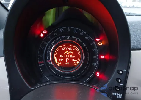 2012 Fiat 500 Sport z USA, uszkodzony, nr VIN 3C3CFFBR3CT112295